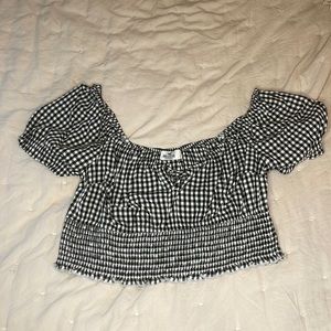 Hollister plaid crop top